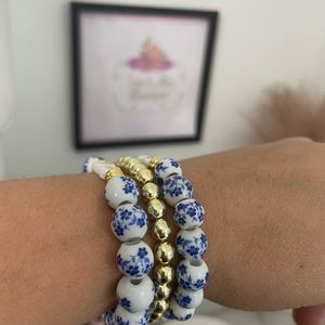 Blue willow bracelets